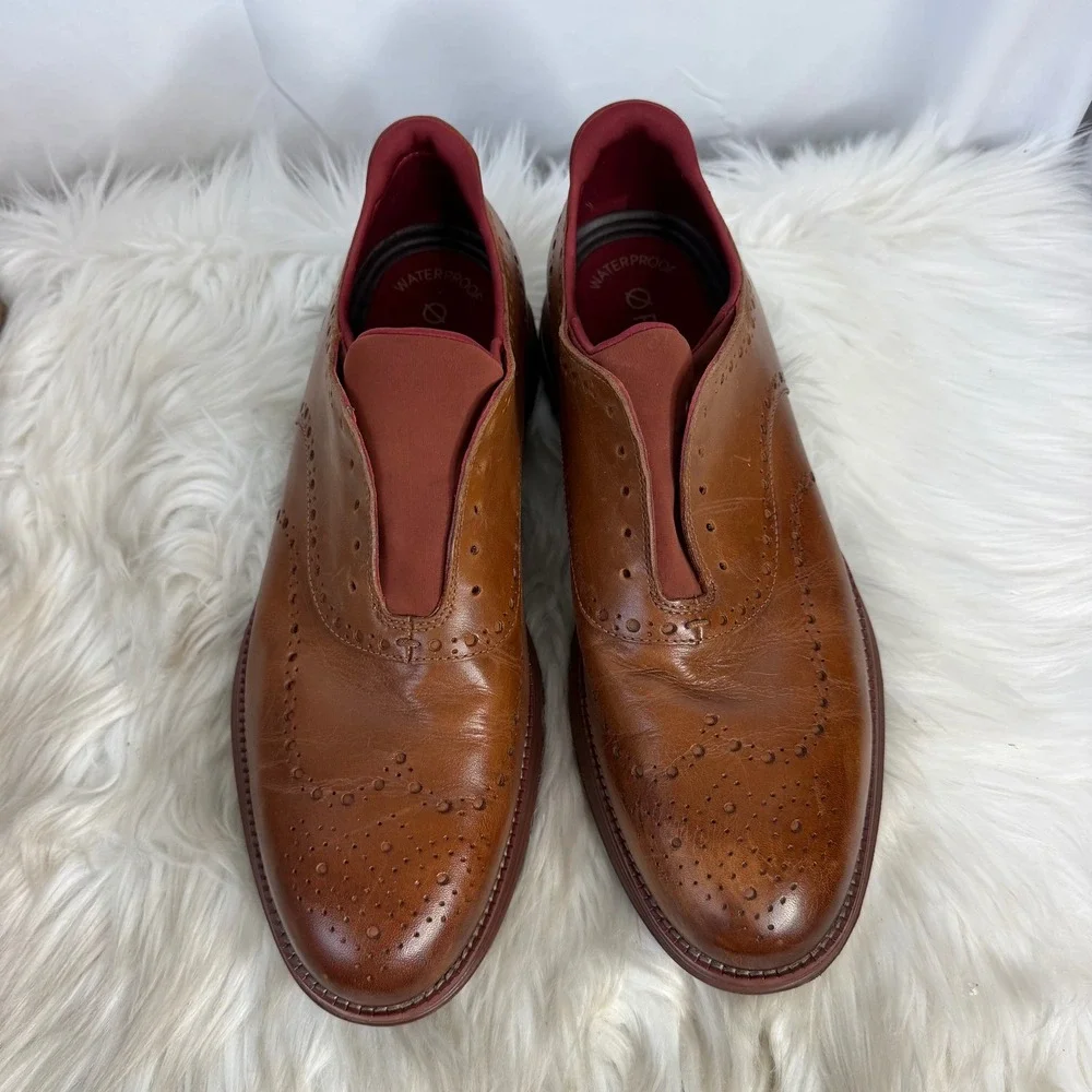 Cole Haan OriginalGrand Waterproof Wingtip Oxford Tan Leather Mens 12 C39527